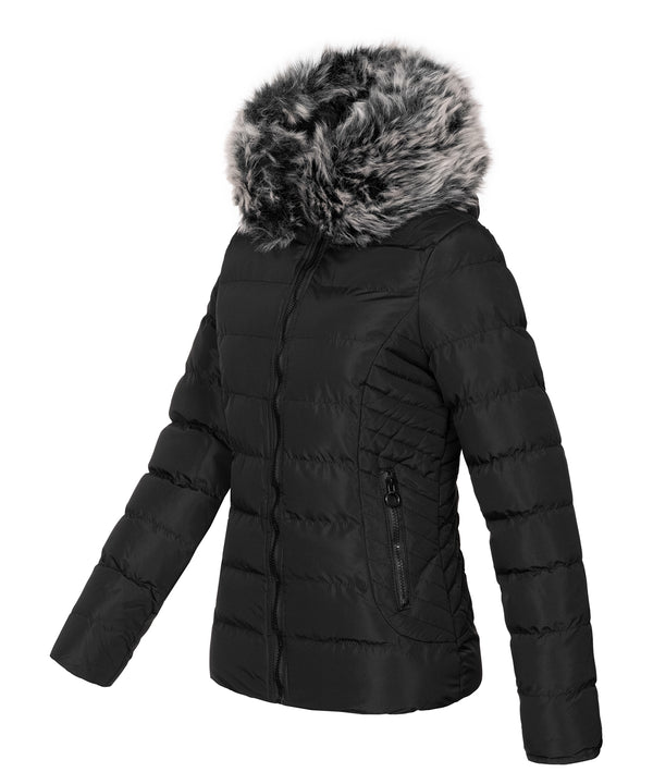 Damen Winter Steppjacke mit Kunstfellkragen D-453 _81383.jpg