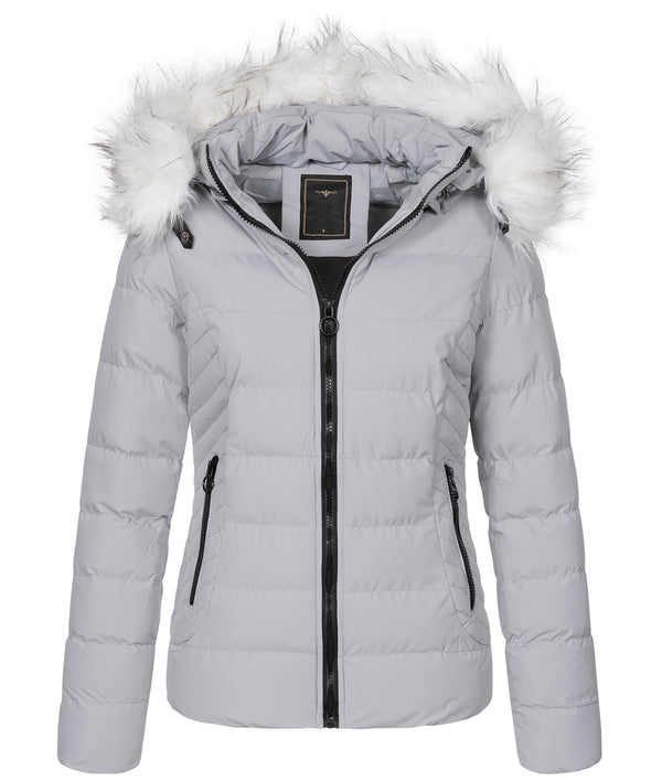 Damen Winter Steppjacke mit Kunstfellkragen D-453 _81385.jpg