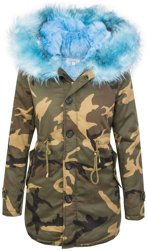 Damen Winterjacke Camouflage Parka mit Kunstfellkragen D-339_78474.jpg
