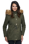 Damen Winterjacke Gefüttert Kapuze mit Kunstfellkragen D-226_77880.jpg