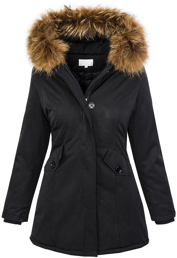Damen Winterjacke Parka Echtfell Kapuze D-204 _77569.jpg