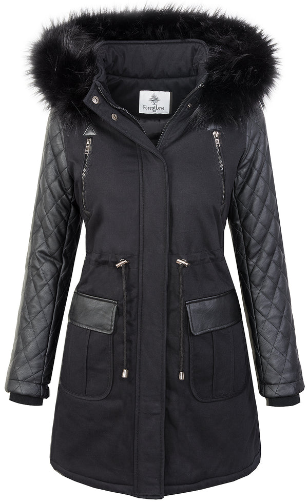 Damen Winterjacke Parka Kunstlederärmel D-348_78489.jpg