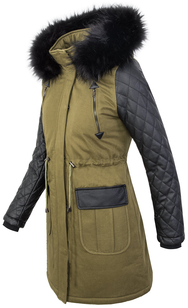Damen Winterjacke Parka Kunstlederärmel D-348_78495.jpg