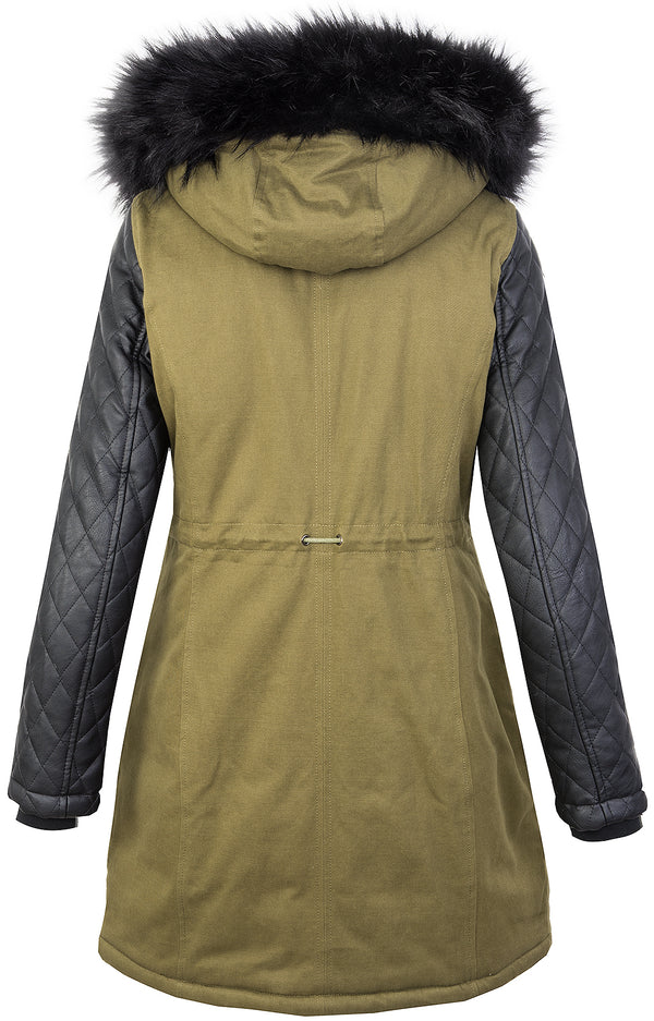 Damen Winterjacke Parka Kunstlederärmel D-348_78496.jpg