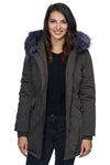 Damen Winterjacke Parka mit Kapuze Kunstfellkragen D-224 _77861.jpg