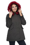 Damen Winterjacke Parka mit Kapuze Kunstfellkragen D-224 _77863.jpg
