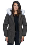 Damen Winterjacke Parka mit Kapuze Kunstfellkragen D-224 _77864.jpg