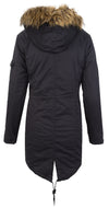 Damen Winterjacke Parka mit Kapuze Kunstfellkragen D-227 _64293.jpg