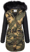Damen Winterjacke Parka mit Kunstlederärmel Camouflage D-349_78498.jpg