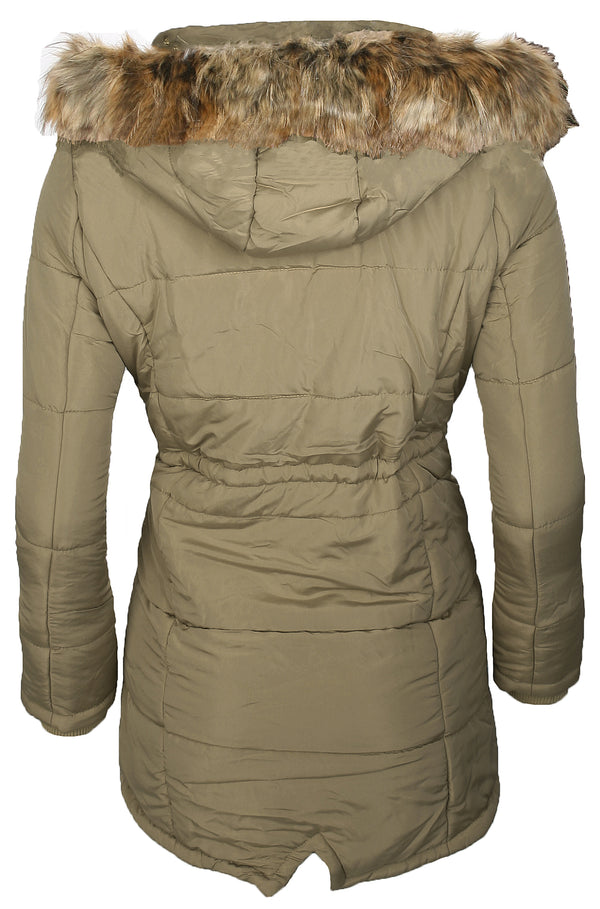 Damen Winterjacke mit Kapuze Kunstfellkragen EK-2699 _78973.jpg
