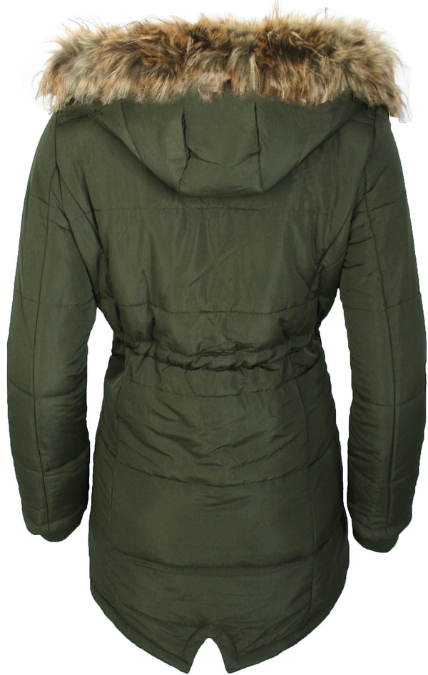 Damen Winterjacke mit Kapuze Kunstfellkragen EK-2699 _78975.jpg