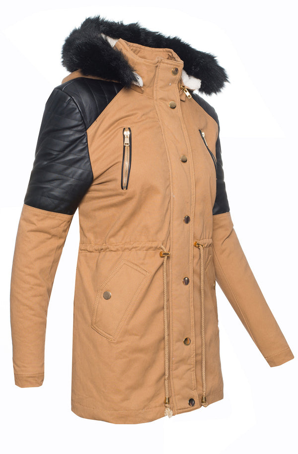 Damen Winterjacke mit Kunstfellkragen D-217_76946.jpg