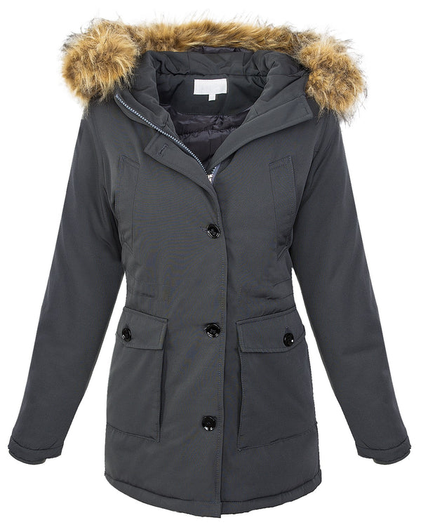 Damen Winterjacke mit Natur Kunst-Fellkragen D-376 _78633.jpg