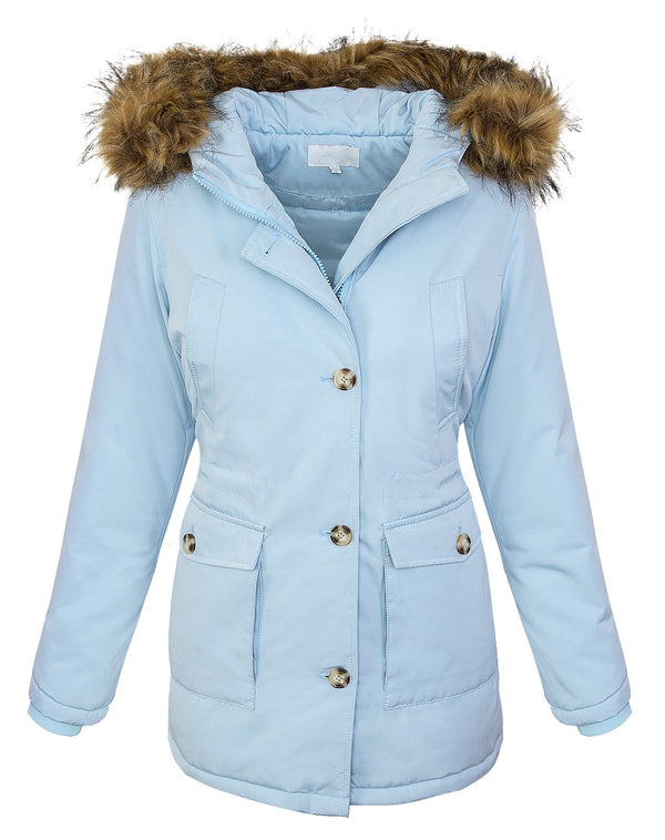 Damen Winterjacke mit Natur Kunst-Fellkragen D-376 _78634.jpg