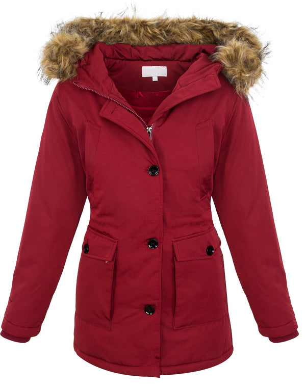 Damen Winterjacke mit Natur Kunst-Fellkragen D-376 _78635.jpg