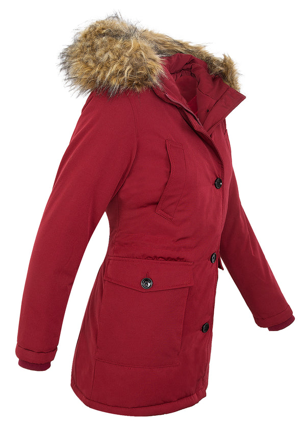 Damen Winterjacke mit Natur Kunst-Fellkragen D-376 _78636.jpg