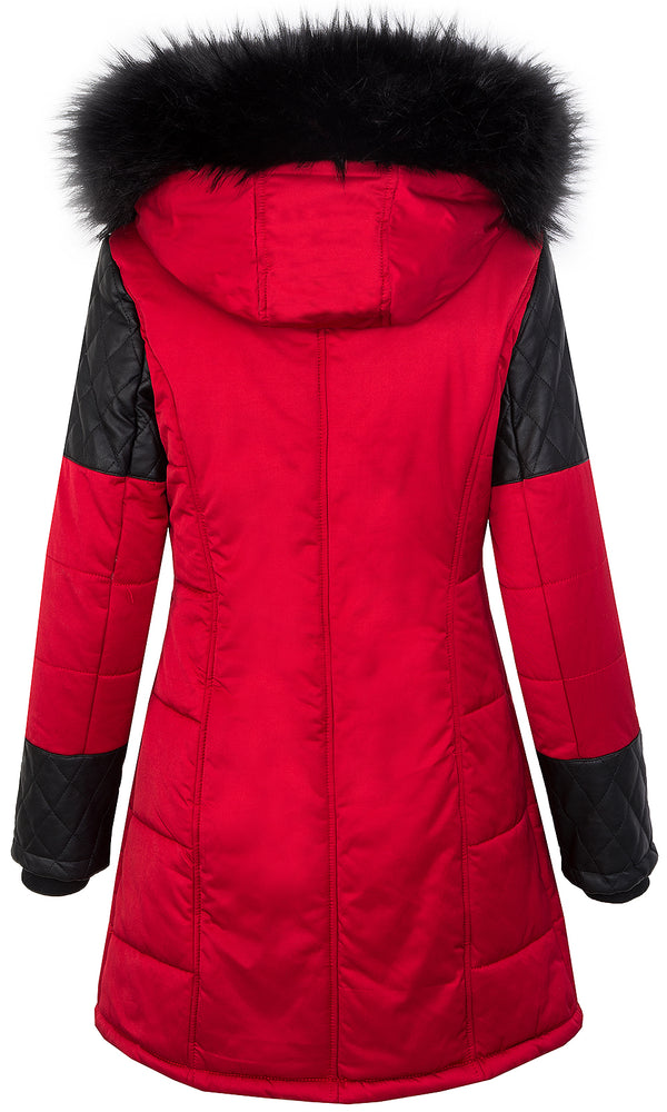 Damen Wintermantel Kapuze mit Kunstfellkragen D-355_78525.jpg