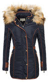 Damen Wintermantel Kapuze mit Kunstfellkragen D-98 _78947.jpg