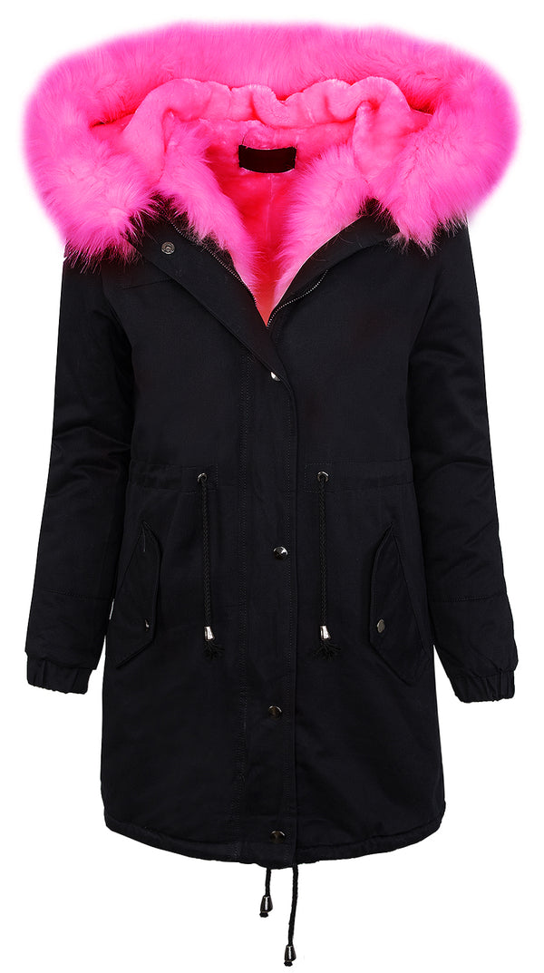 Damen Wintermantel Parka mit XXL-Kunstfellkragen gefüttert D-256_78080.jpg