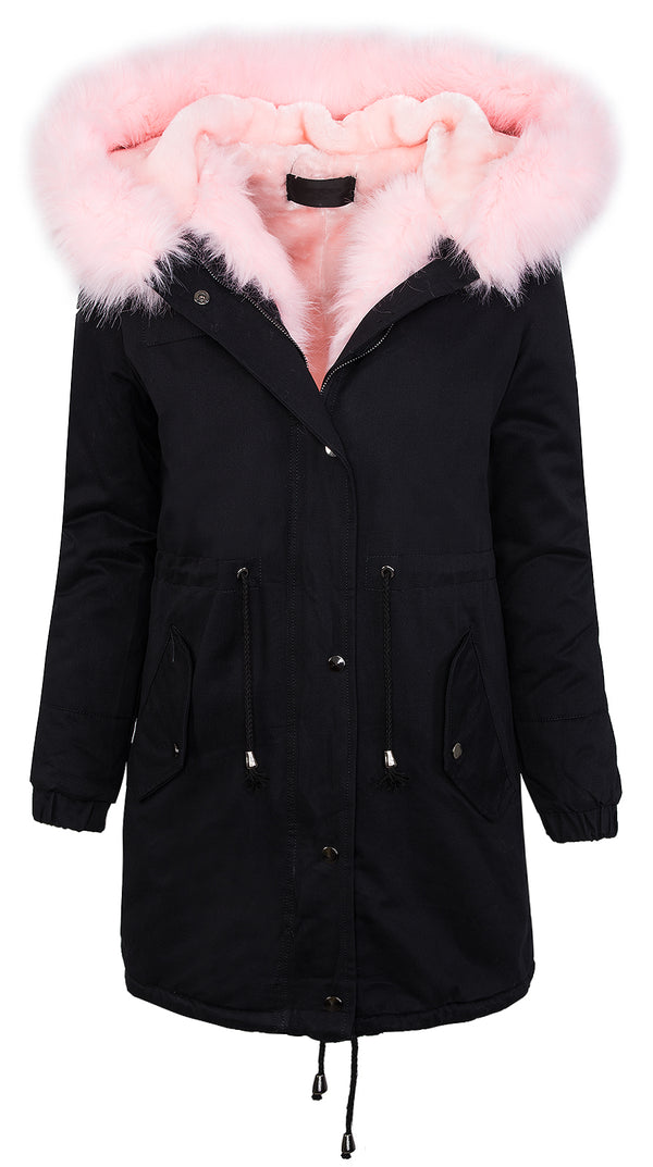 Damen Wintermantel Parka mit XXL-Kunstfellkragen gefüttert D-256_78081.jpg