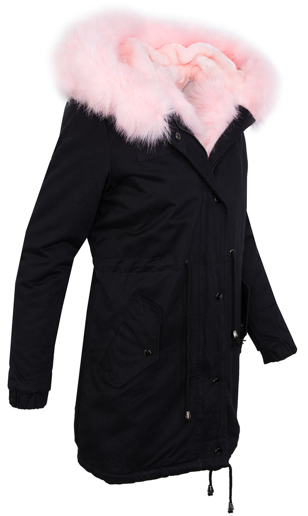 Damen Wintermantel Parka mit XXL-Kunstfellkragen gefüttert D-256_78082.jpg