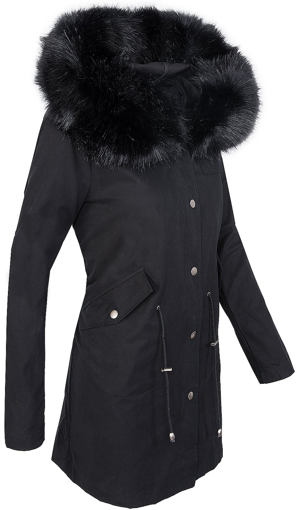Damen Wintermantel mit Kapuze Kunstfellkragen D-306_78261.jpg