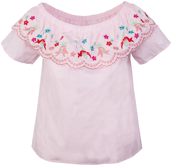 Designer Damen Bluse Top Tunika Blumenstickerei D-321_80477.jpg