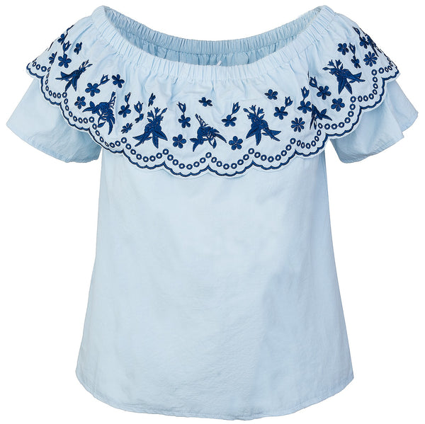 Designer Damen Bluse Top Tunika Blumenstickerei D-321_80478.jpg