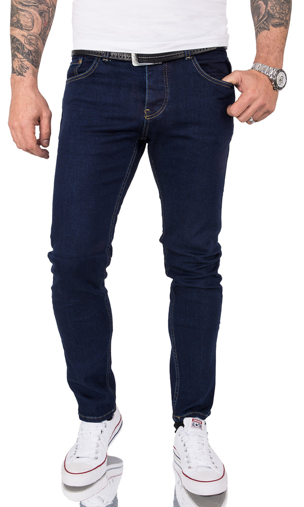 Gelverie Herren Jeans Slim Fit Dunkelblau G-102_75849.jpg