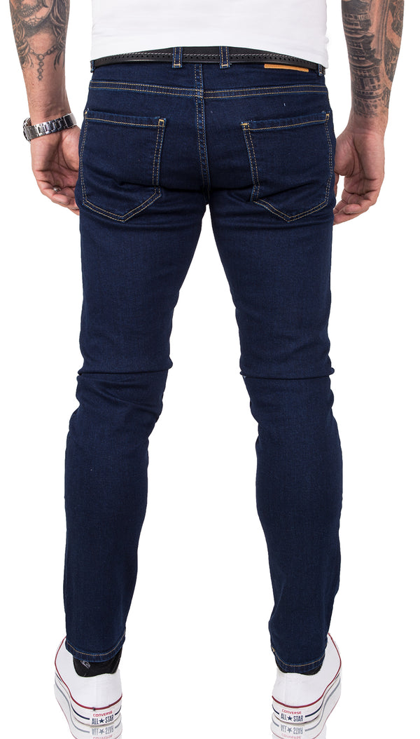 Gelverie Herren Jeans Slim Fit Dunkelblau G-102_75851.jpg