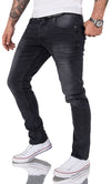 Gelverie Herren Jeans Slim Fit Dunkelgrau G-105_75841.jpg