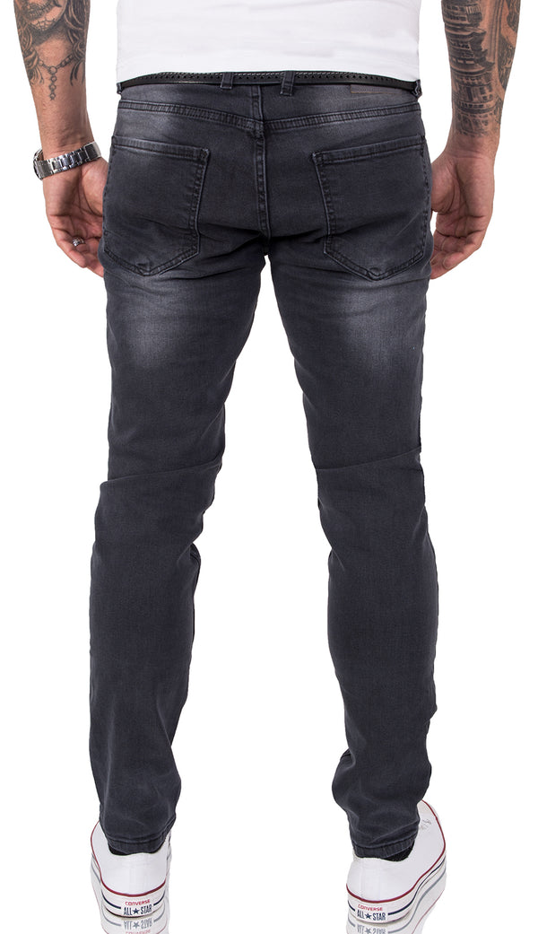 Gelverie Herren Jeans Slim Fit Dunkelgrau G-105_75842.jpg