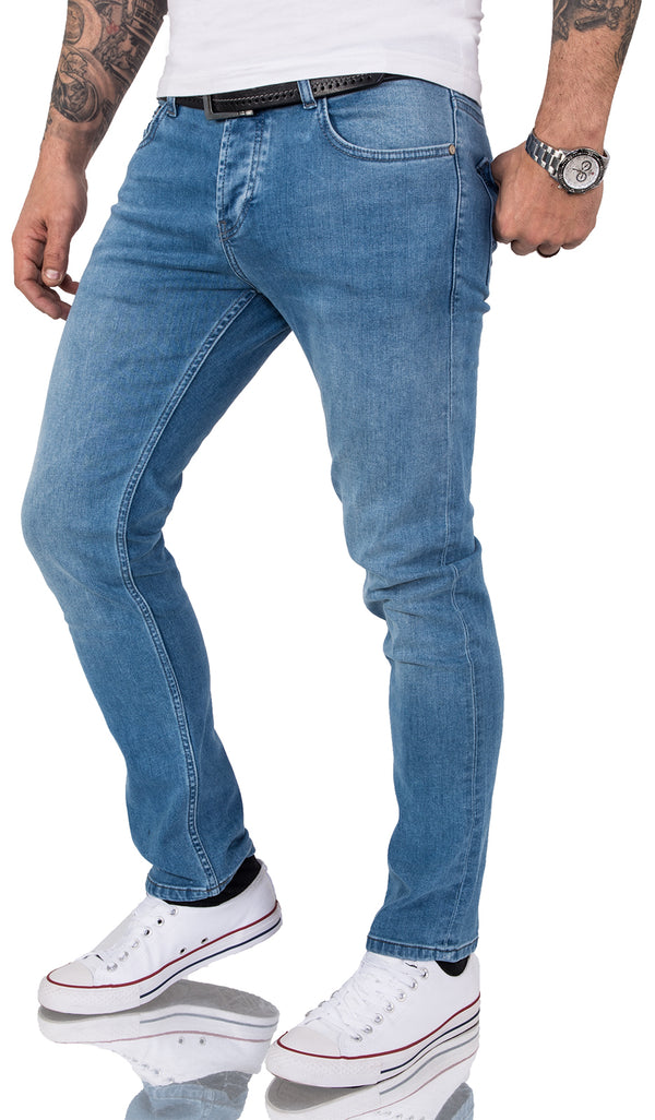 Gelverie Herren Jeans Slim Fit Hellblau G-101_75853.jpg