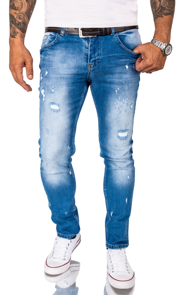 Gelverie Herren Jeans Slim Fit Hellblau G-203_79284.jpg