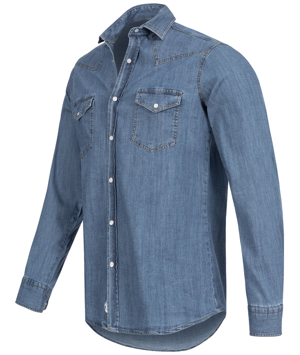 Gelverie Herren Jeanshemd Kentkragen Blau GH-103_84833.jpg