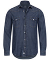 Gelverie Herren Jeanshemd Kentkragen Dunkelblau GH-102_75804.jpg
