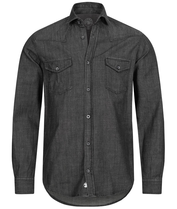 Gelverie Herren Jeanshemd Kentkragen Dunkelgrau GH-101_75801.jpg
