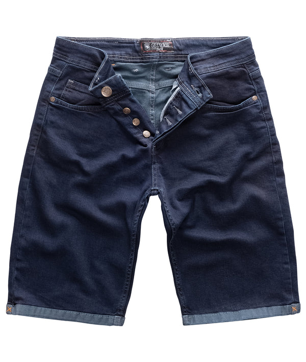 Gelverie Herren Jeansshorts Slim Fit Dunkelblau G-301_75813.jpg