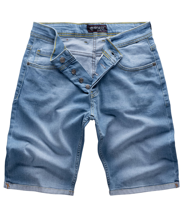 Gelverie Herren Jeansshorts Slim Fit Hellblau G-302_75815.jpg