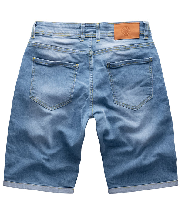 Gelverie Herren Jeansshorts Slim Fit Hellblau G-302_75816.jpg
