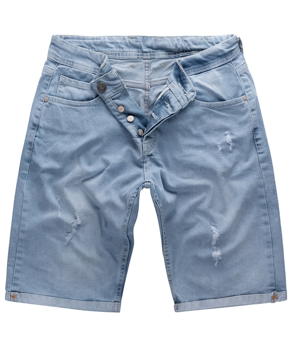 Gelverie Herren Jeansshorts Slim Fit Hellblau G-304_75819.jpg