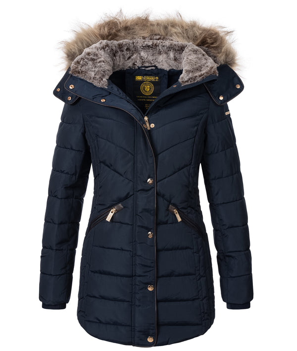 Geographical Norway Damen Winter Jacke mit Kunstfellkragen D-456 _81606.jpg