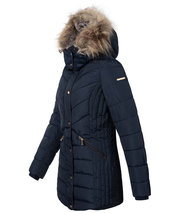 Geographical Norway Damen Winter Jacke mit Kunstfellkragen D-456 _81607.jpg