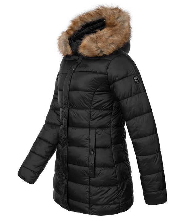 Geographical Norway Damen Winter Jacke mit Kunstfellkragen D-458 _81628.jpg