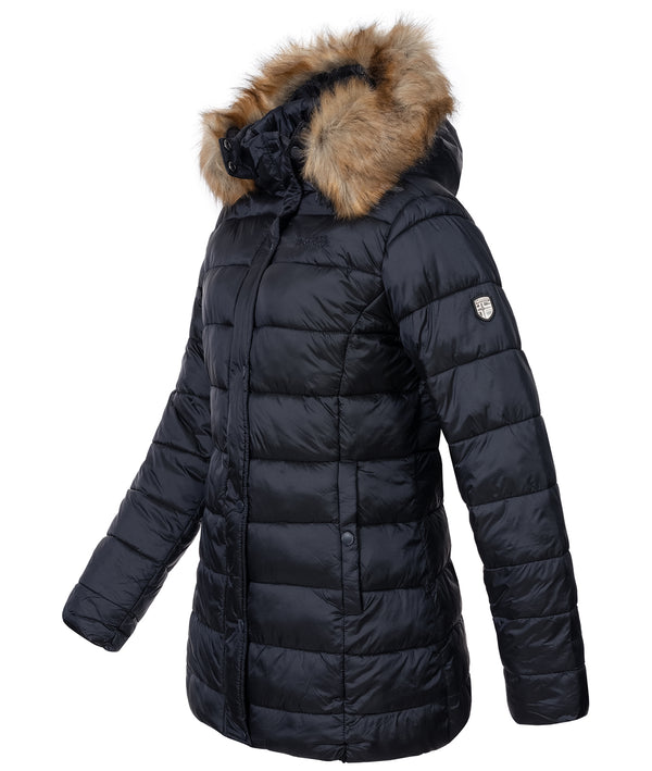 Geographical Norway Damen Winter Jacke mit Kunstfellkragen D-458 _81635.jpg