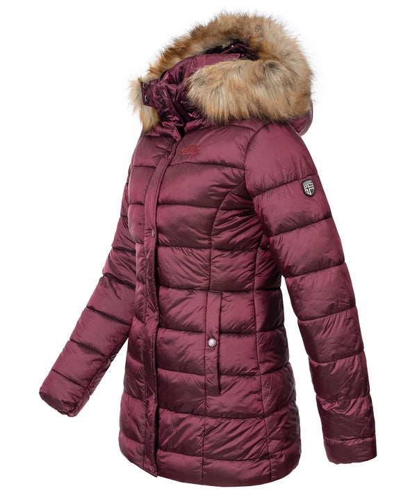 Geographical Norway Damen Winter Jacke mit Kunstfellkragen D-458 _81641.jpg