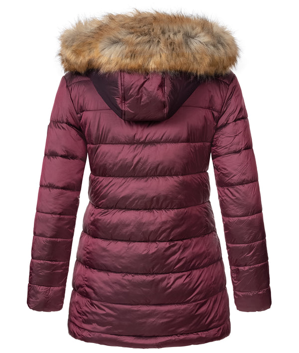 Geographical Norway Damen Winter Jacke mit Kunstfellkragen D-458 _81642.jpg