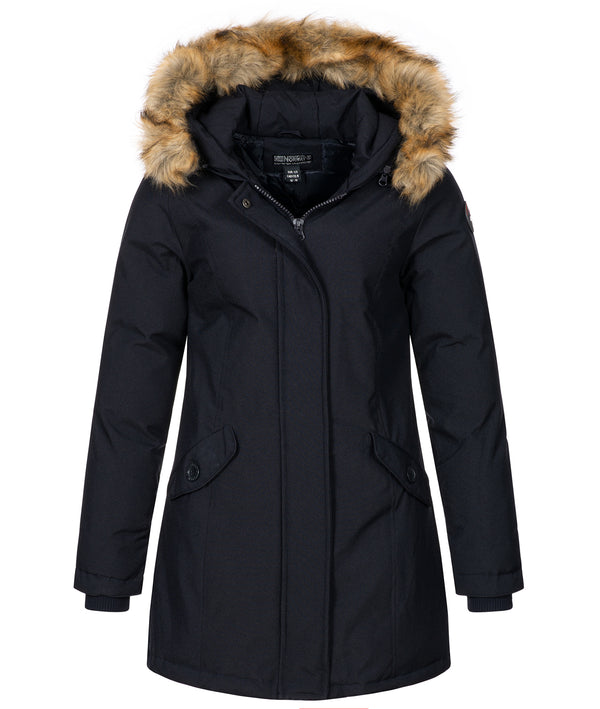 Geographical Norway Damen Winter Mantel mit Kunstfellkragen D-451 _81275.jpg