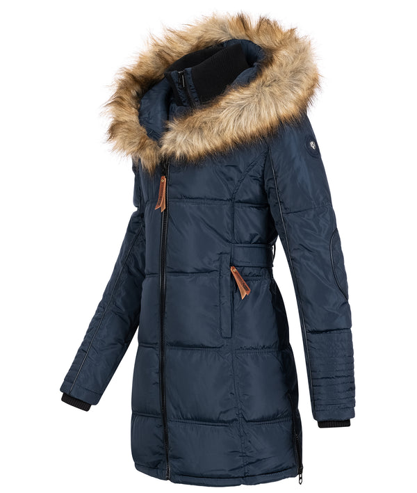 Geographical Norway Damen Winter Mantel mit Kunstfellkragen D-454 _81464.jpg