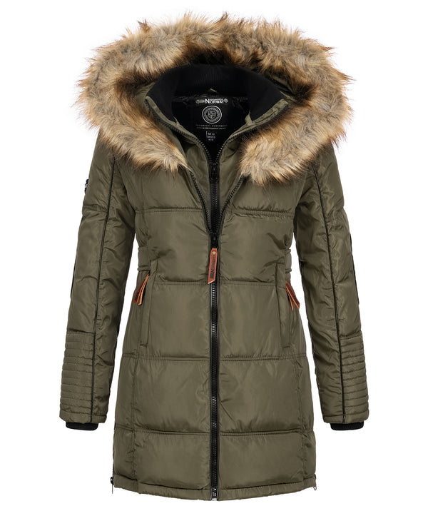 Geographical Norway Damen Winter Mantel mit Kunstfellkragen D-454 _81471.jpg